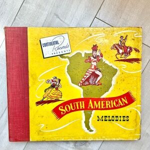 Vintage South American Melodies 5 Record Set Album 78RPM Continental Record